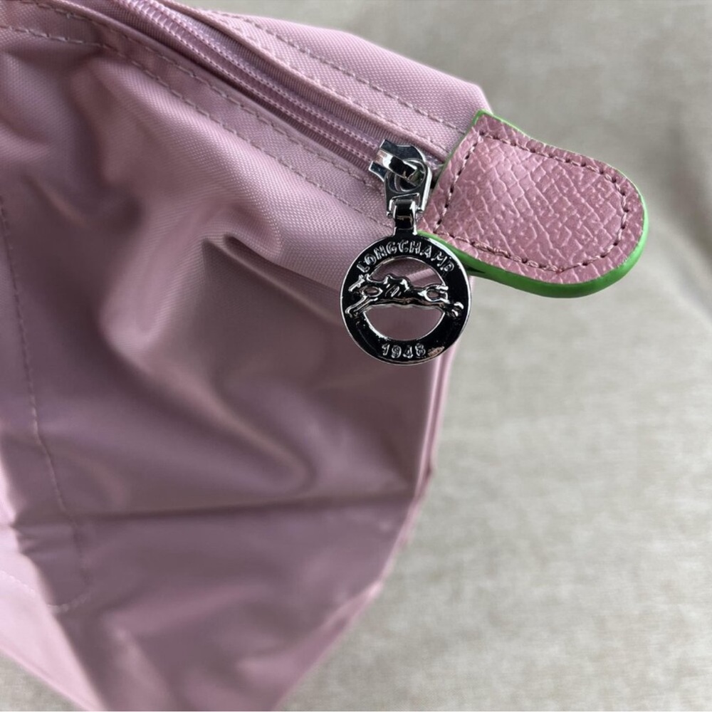 Large Longchamp Pink and Green Bag